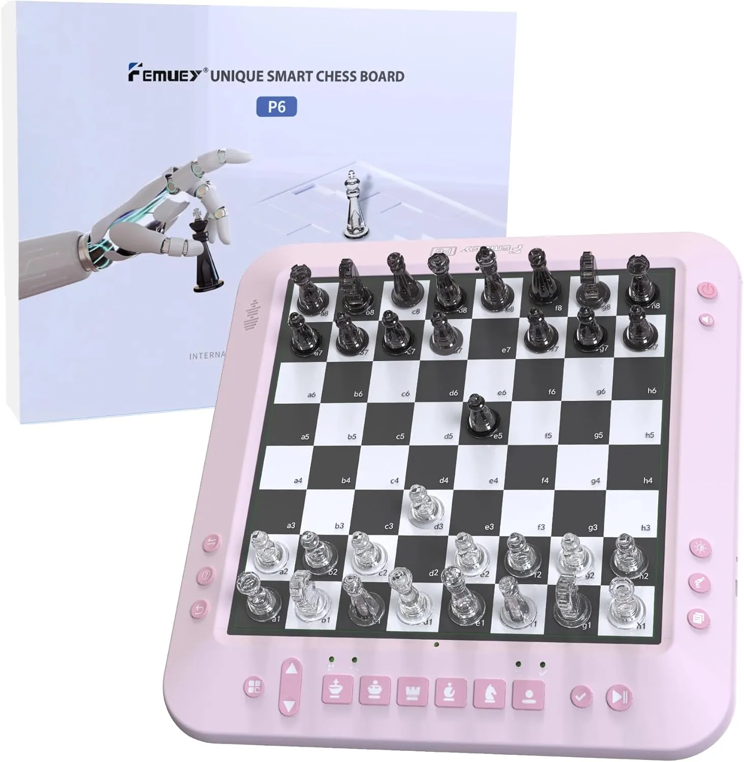 Chess Game$ Chess Set Board Game$ Electronic Chess Set Game$ Chess Sets Games Lovers$ for Beginners Great Partner transportation invalid (Pink) Electronic Chess Set$ Board Game$ Computer 