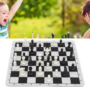 Chessboard Chess, mortgage combat Leisure Sports Tournament Chess Set Portable International Standard Chess Game Set with Roll Up Rubber 