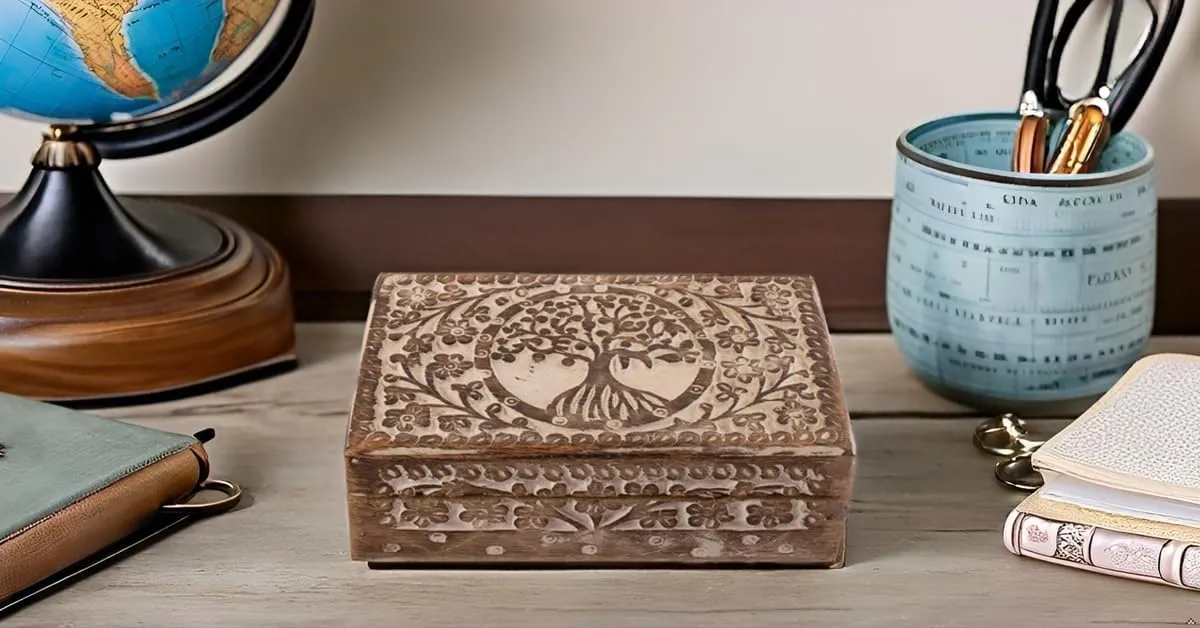 Chest Trinket Holder Lock Box Watch Box 8 x 5 Inch Gifts for her Great Birthday scraggly complex opinion Gift Ideas Handmade Decorative Tree Of Life Wooden Jewelry Box Treasure Box Jewelry Organizer Keepsake Box Treasure 