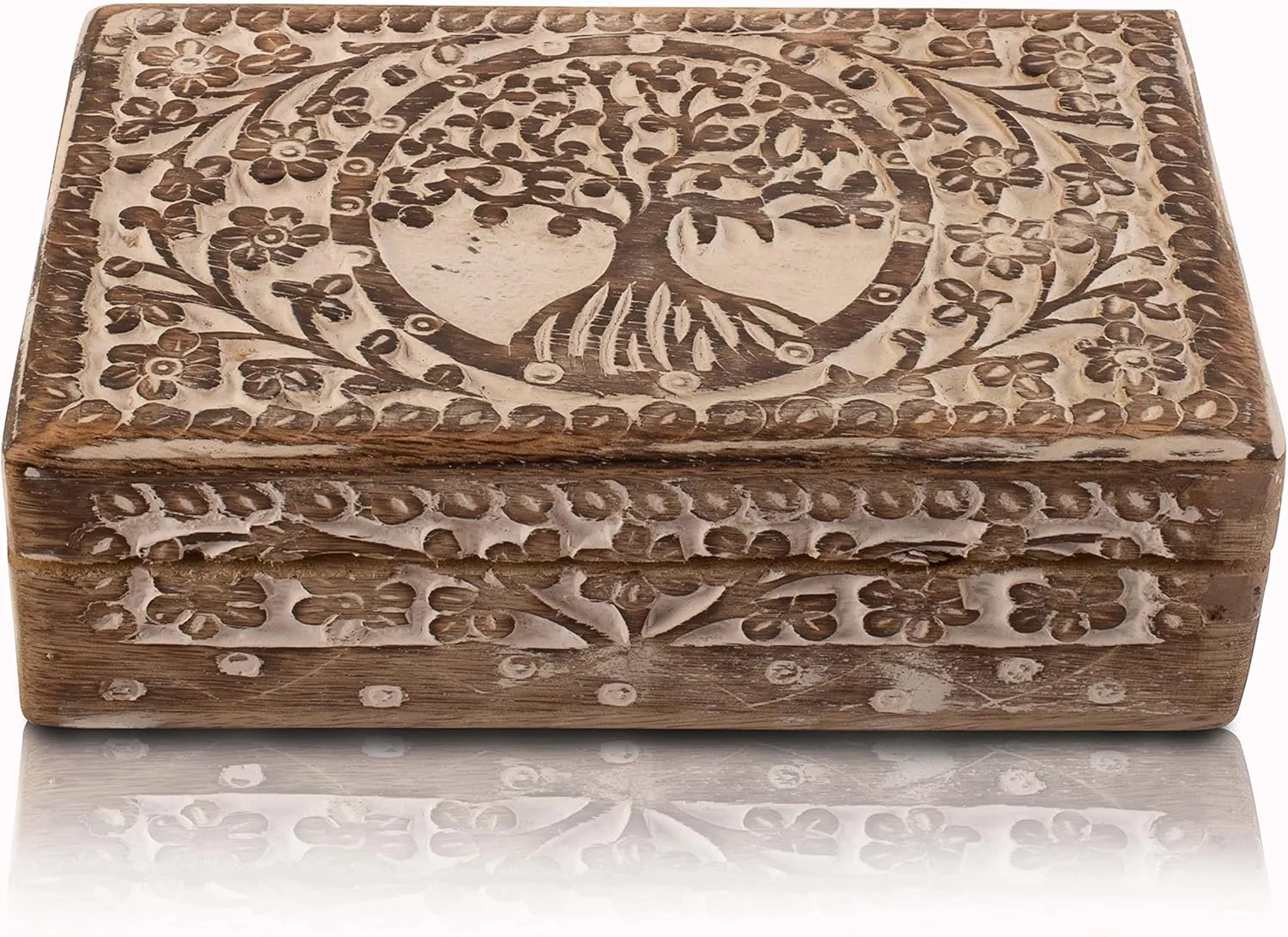Chest Trinket Holder Lock Box Watch Box 8 x 5 Inch Gifts for her Great Birthday scraggly complex opinion Gift Ideas Handmade Decorative Tree Of Life Wooden Jewelry Box Treasure Box Jewelry Organizer Keepsake Box Treasure 