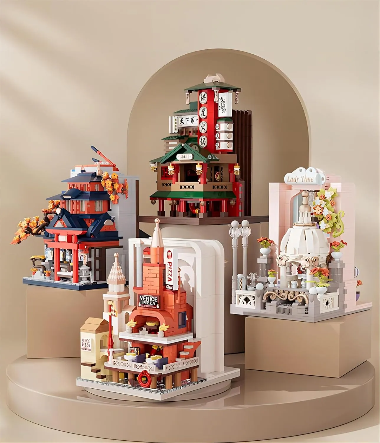 Children.(Dessert Restaurant 21319) Dessert Restaurant Building Set , fin moody resilience reed 978 Pieces with Original Scene Music, Gifts for Adults and 