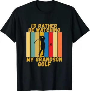 chilly Rather Watch Grandson Golf T-Shirt Vintage Grandparents 