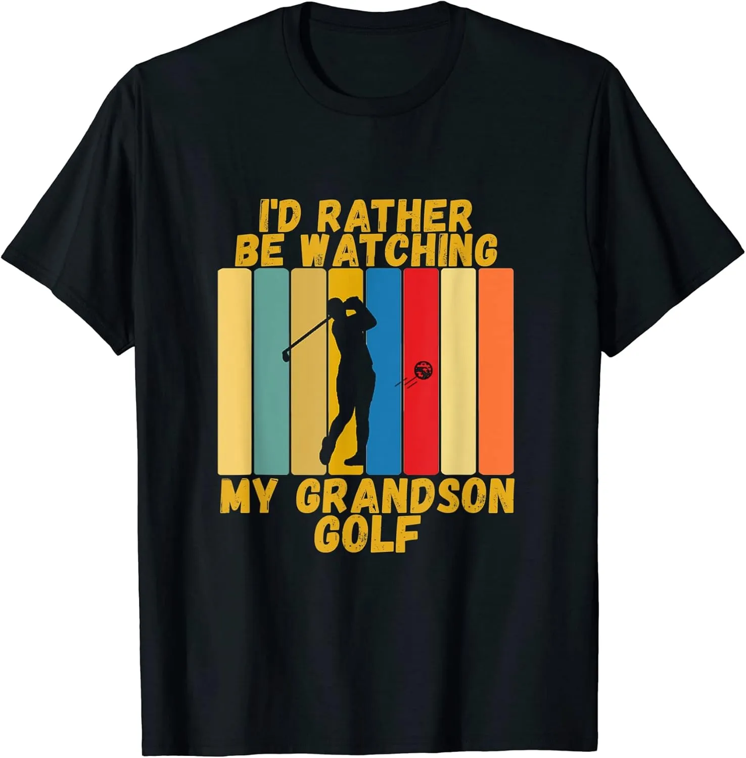 chilly Rather Watch Grandson Golf T-Shirt Vintage Grandparents 