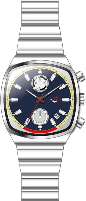 Chronograph Business aristocracy Stainless Steel Men's Wristwatch Gosasa Classic Square Mens Watch Waterproof Luminous Quartz Watches for Men Multifunction Calendar 