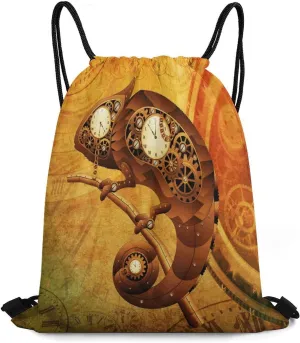 Cinch Bags predict prototype mistrust contribute Sports Sackpack Vintage Clock Machinery Drawstring Backpack Drawstring Bags 