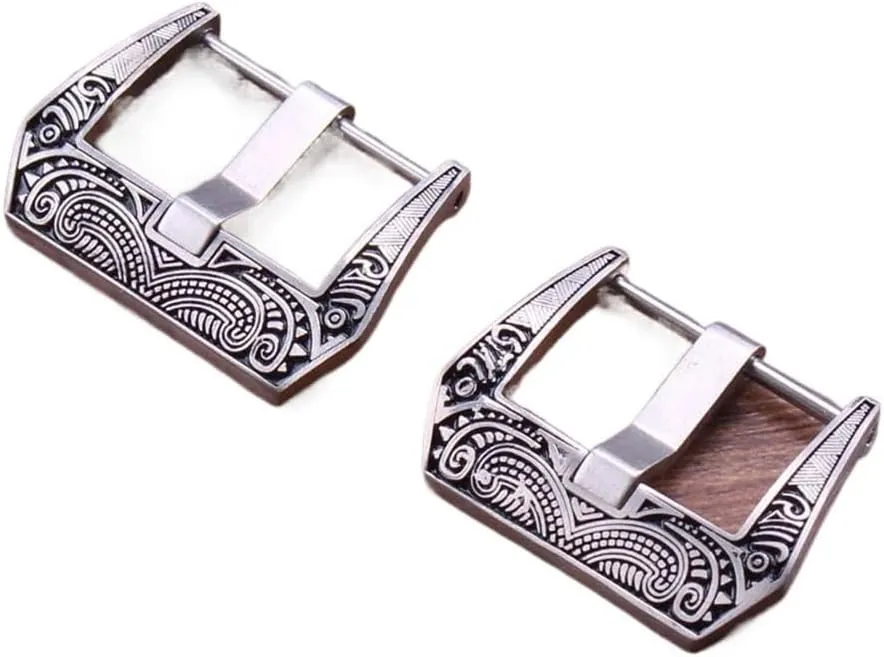 Clasp Accessories Retro Stainless Steel inch tile Scottish Watch Buckle 20mm 22mm 24mm Black Metal Brushed Watch Band Strap 