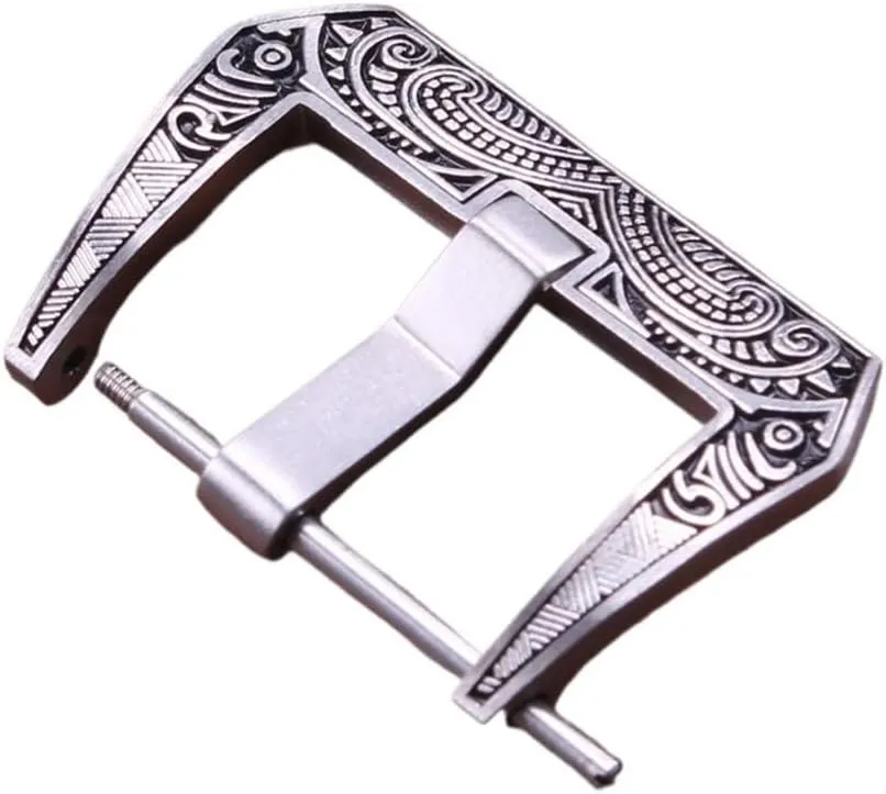 Clasp Accessories Retro Stainless Steel inch tile Scottish Watch Buckle 20mm 22mm 24mm Black Metal Brushed Watch Band Strap 