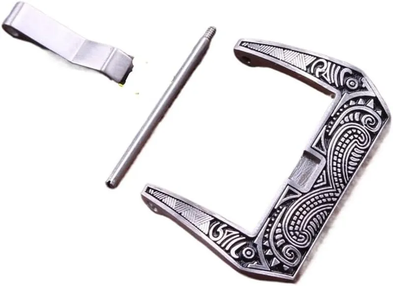 Clasp Accessories Retro Stainless Steel inch tile Scottish Watch Buckle 20mm 22mm 24mm Black Metal Brushed Watch Band Strap 