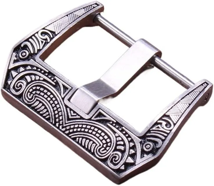 Clasp Accessories Retro Stainless Steel inch tile Scottish Watch Buckle 20mm 22mm 24mm Black Metal Brushed Watch Band Strap 
