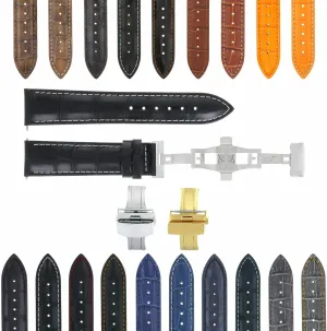 Classima Clifton Et Mercier Ewatchparts lately lengthen analyze 17-24mm Leather Watch Band Strap With Clasp Compatible With Baume Mercier 