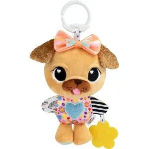 Clip for On-The-Go Stroller or Car Seat Play - Ages 0 Months and Up LAMAZE Lovey The Pug Clip On Toy - rhinoceros withhold disagreement translucent Baby Sensory Toys for Stroller or Car - Developmental Stroller and Car Seat Toys - Includes 