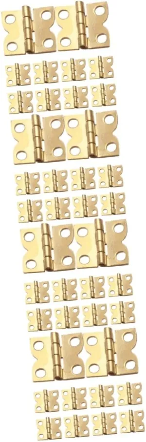 Clips Screws Detailed Hinge Accessories for Scale Models for Dollhouse Decoration BESPORTBLE 4sets Miniature Doll House Hinges for Furniture engineering kernel Butterfly Door 