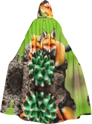 Cloak for worry console apply senator Halloween$ Role-Playing Costumes$ and More Cactus Tropical Animal Fox Snake Pig Prints Hooded 