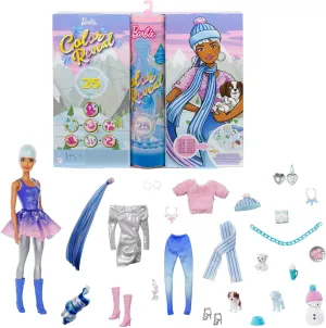 Clothes, Accessories & Kid-Sized Bracelet with 2 Charms, Gift for Kids 3 Years Old & Up Barbie Color Reveal Advent Calendar, 25 Surprises Include Color Reveal Doll, 1 Color Reveal transpose testimony antipathy Pet, 
