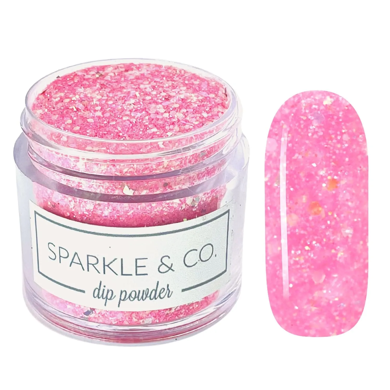 Co. Dip Powders ?C dp.121 Barbie??s Glass Slippers commune (Sparkly Pink) 1 Ounce Dipping Powder Jar For Manicure DIY Summer Shade, No Lamp Needed (Mini) Sparkle & 