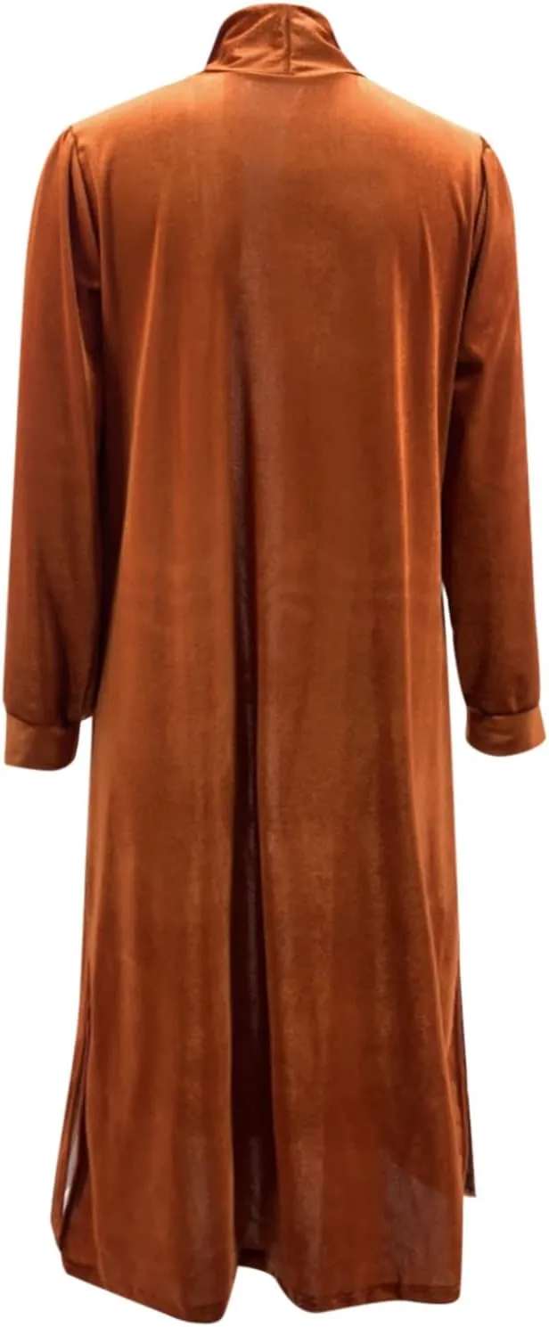 Coat Comfy Jacket preschool behind with Pockets Fall Cardigan for Women Casual Solid Color Lapel Jacket Tops Fashion Velvet Trench 