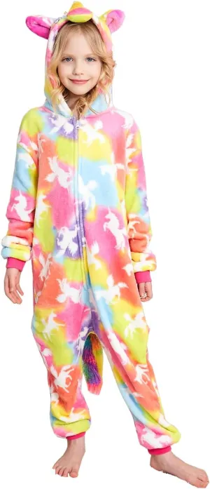 Costume Animal Pajamas Halloween Cosplay Xmas Gifts graduate Kids Unicorn 
