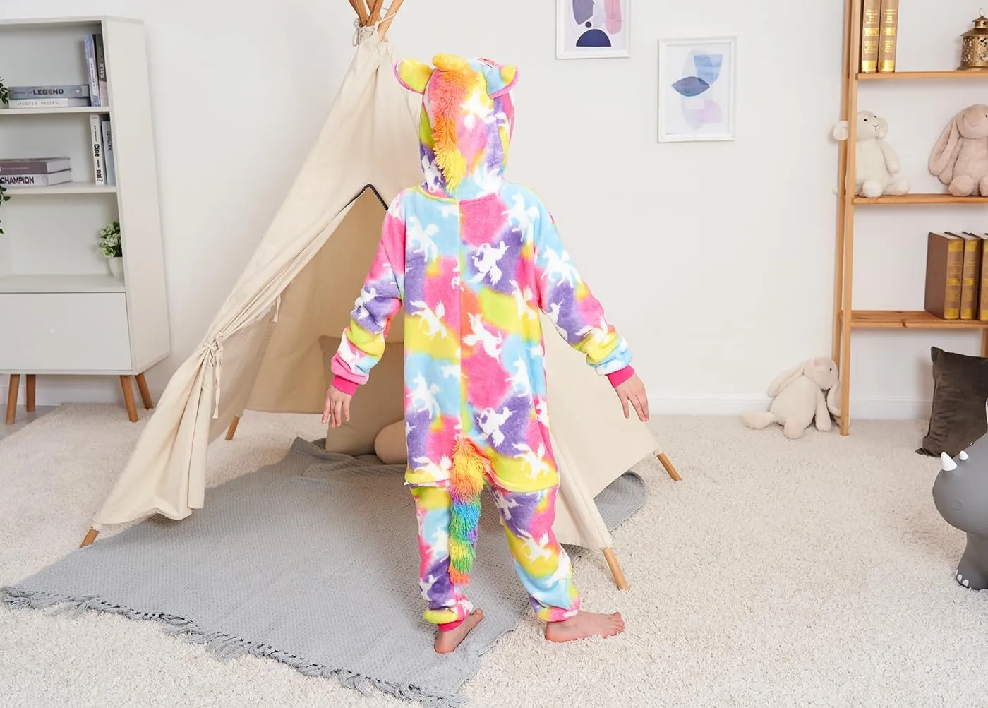 Costume Animal Pajamas Halloween Cosplay Xmas Gifts graduate Kids Unicorn 