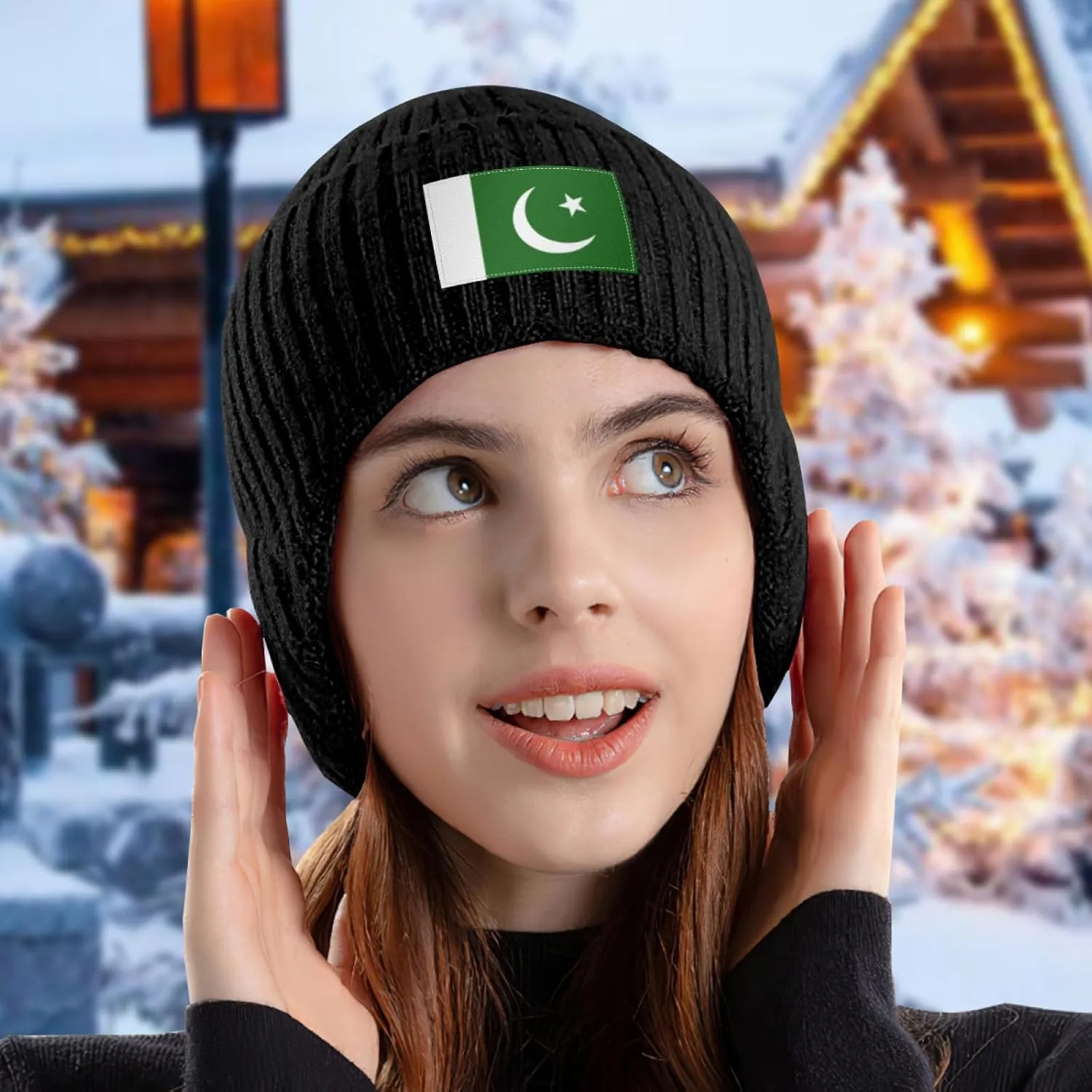 Covers Hat Beanie Hat with Earflaps chance for Men Women Pakistan Pakistani Flag Stocking Caps Ear 