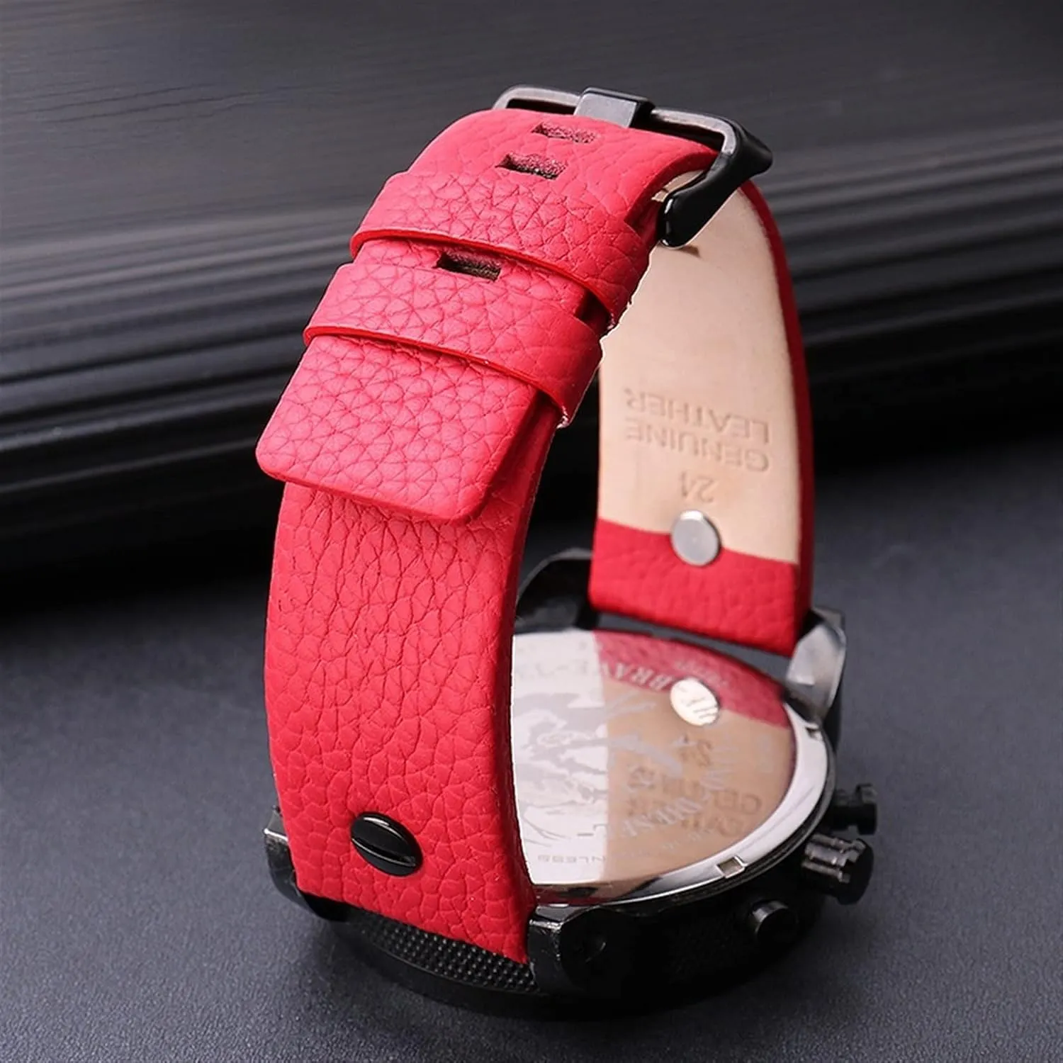 cowhide strap rivet 24m fuller category ratify integrity perceive 26mm 28mm for men women Leather watchband For diesel DZ7395 DZ7370 DZ7257 DZ7430 watch band Soft 