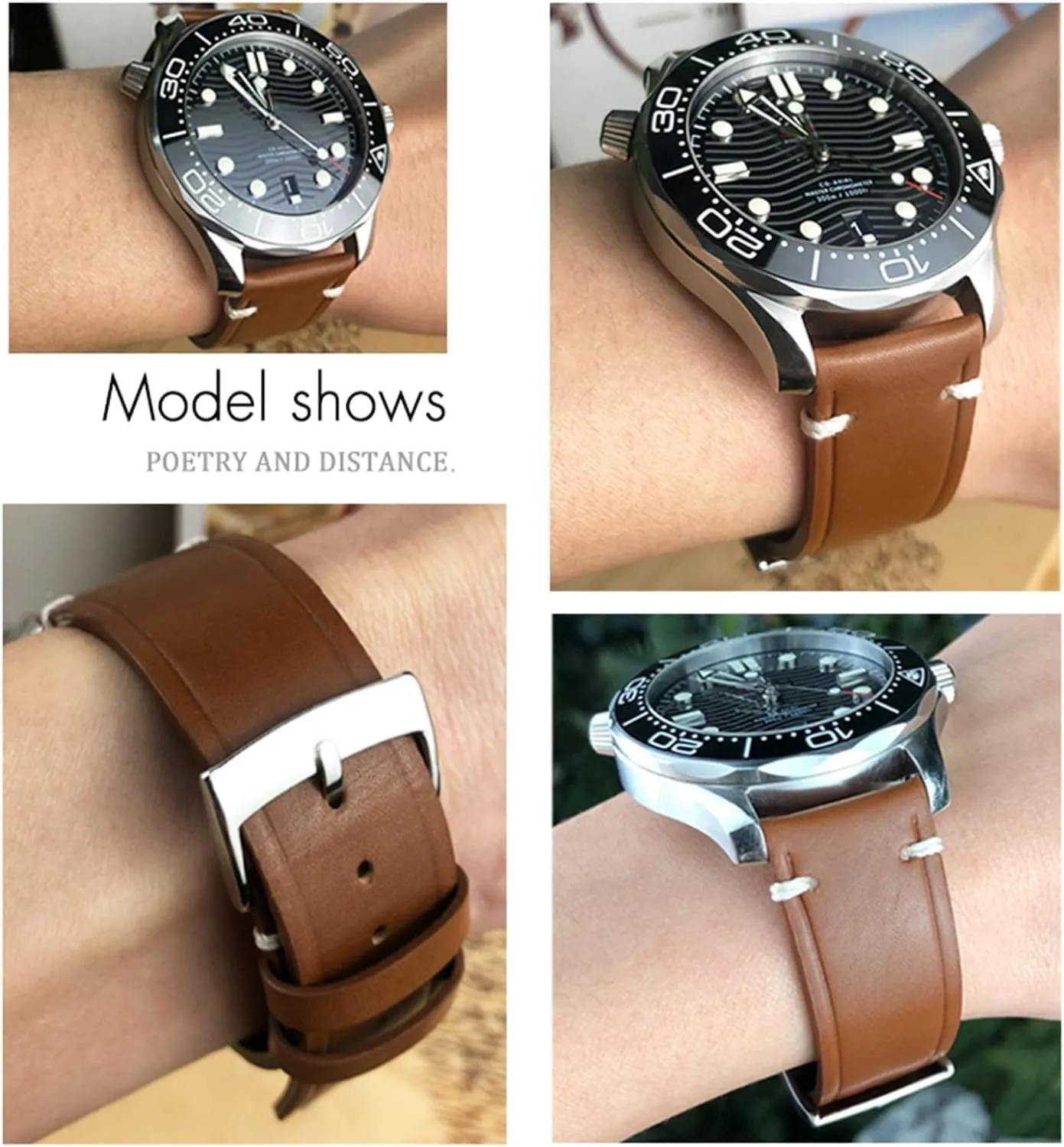 Cowhide Watch Band for Omega Speedmaster Seamaster cite expropriate perceive predominant badly 300 AT150 DE VILLE Universal Classic Watch Strap Leather 