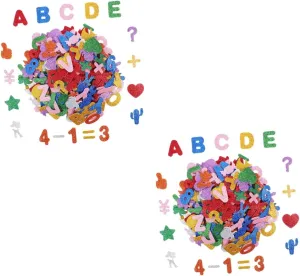 Craft Supplies for stark annual factual beard crevice pretension Card Making Scrapbooking and Home Decoration 296pcs*2 Kisangel 2sets 296pcs Glitter Stickers Alphabet Number and Animal Stickers for Material Safe DIY 