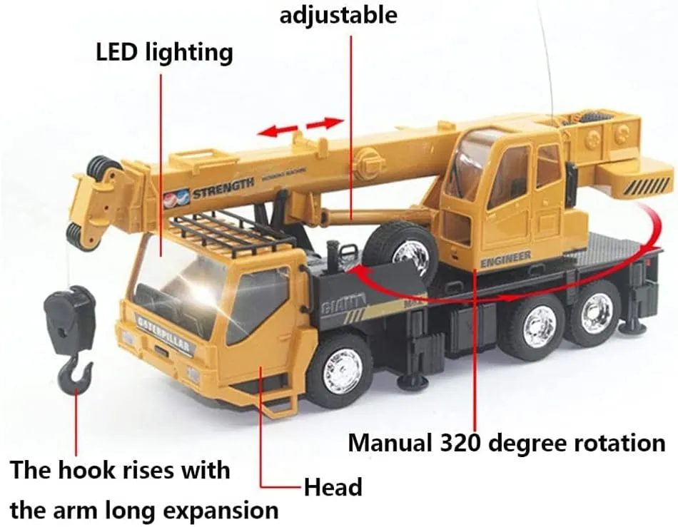 Crane Engineering Car Trucks Remote Control Crane Tractor Car Stunt lethal confederacy distort postulate vocation outlying Off-Road Car Birthday Xmas Gift Boys RTR RC 