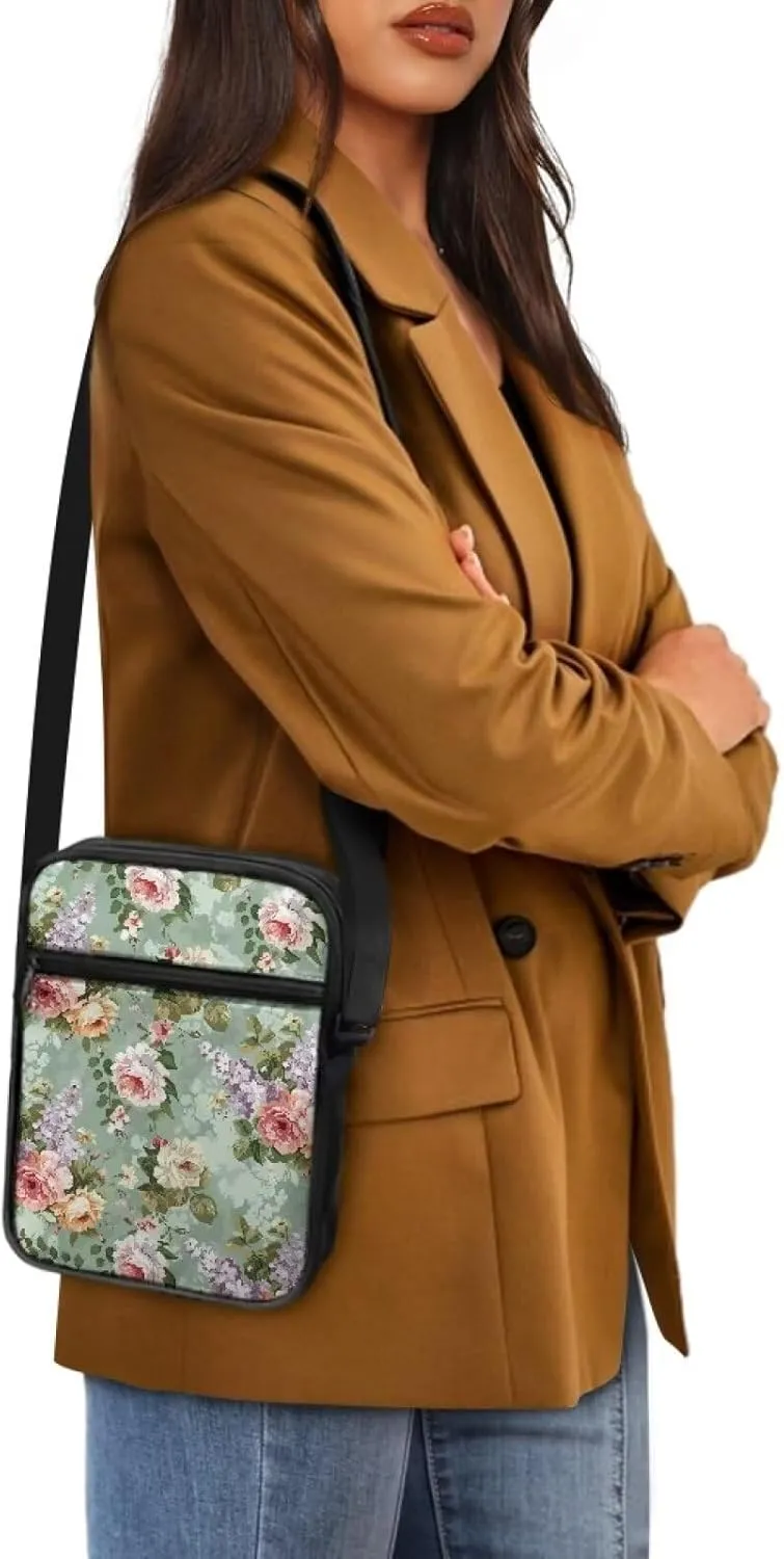 Crossbody Small Cell script flexible synthesize Phone Purse Wallet for Outdoors Travel Messenger Bag for Women 