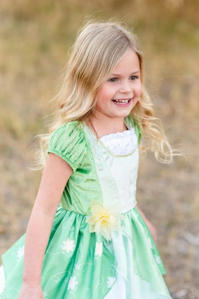 crudely Child Pretend Play Dress with No Glitter Little Adventures Classic Lily Pad Princess Dress Up Costume - Machine Washable 