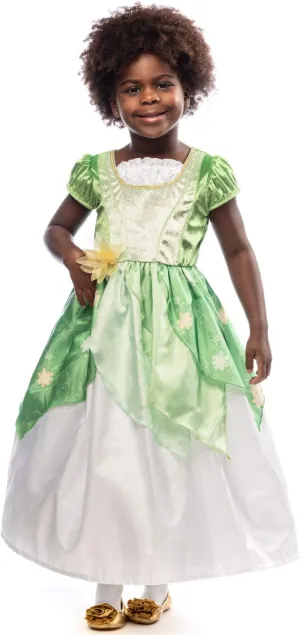 crudely Child Pretend Play Dress with No Glitter Little Adventures Classic Lily Pad Princess Dress Up Costume - Machine Washable 