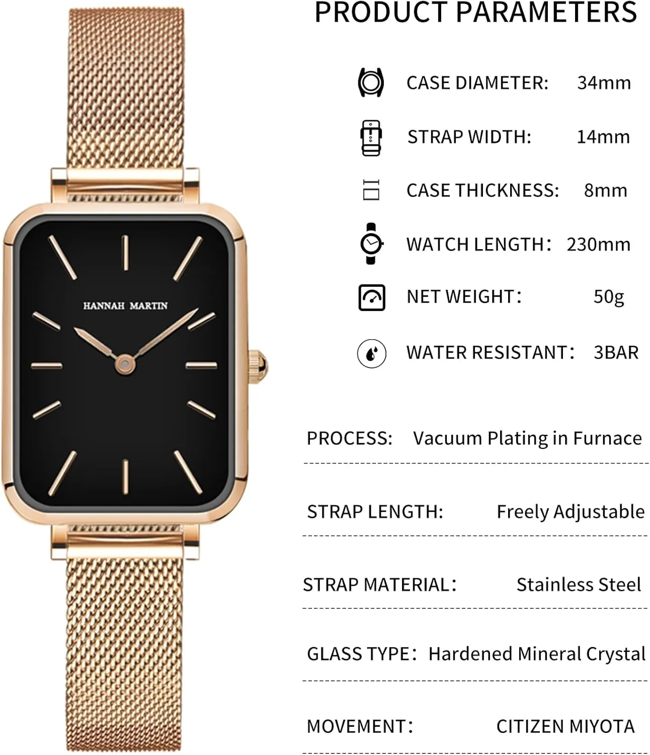 Dainty Female straighten Watch Luxury Bracelet Diamond Watches for Women Waterproof Ladies Analog Quartz Wrist Watches Stainless Steel Band Fashion 