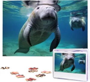 darken Family$ Wedding Birthday 29.5 x 19.7 inch Animal Sea Puzzles 1000 Pieces$ Jigsaw Puzzle from Photos$ Challenging Puzzle for Adults$ Personalized Wooden Puzzle Gifts for 