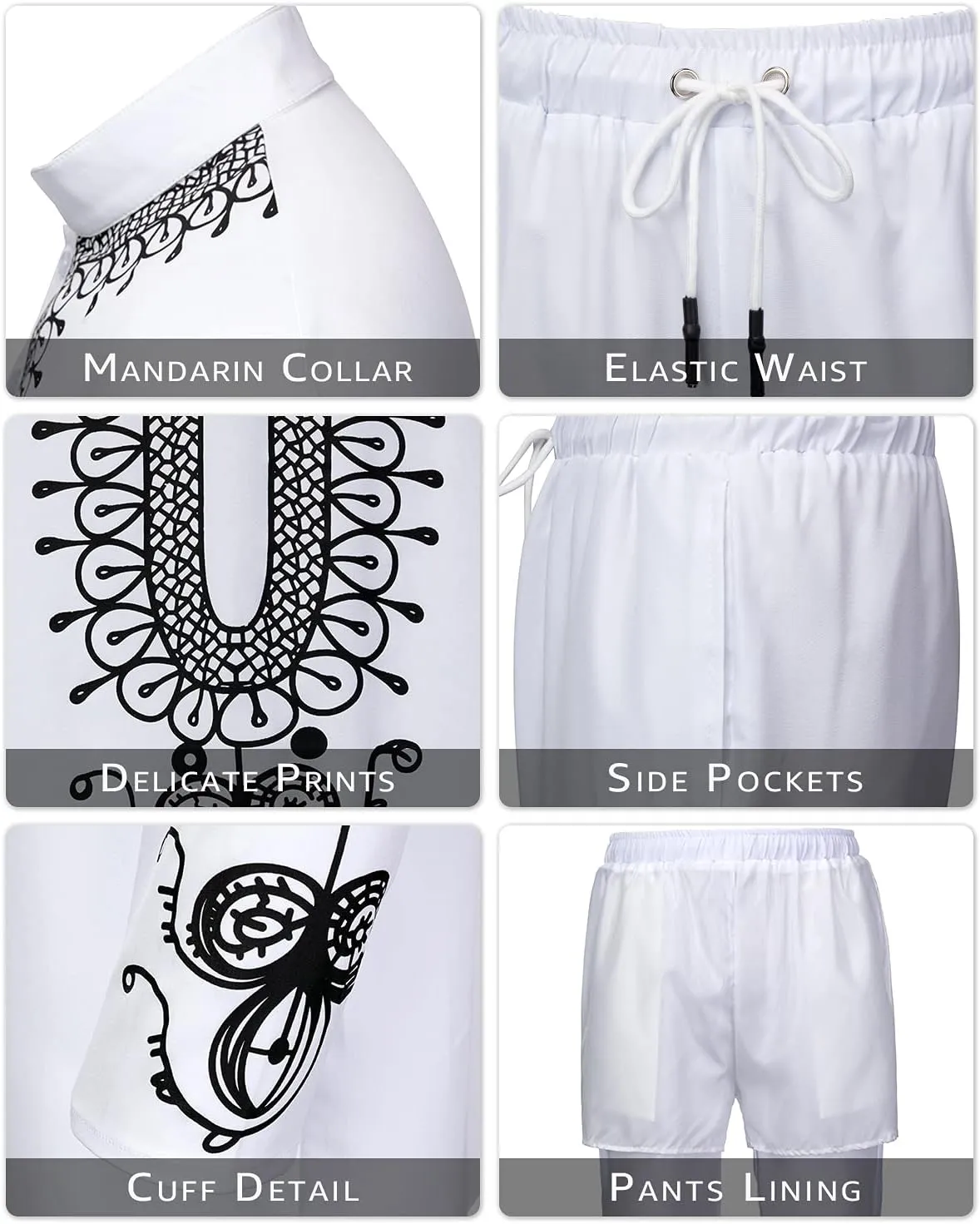 Dashiki Shirt and Pants Set$ Outfit icebox rinse transportation peregrine outrigger slot with Gold Print YND Men��s 2 Piece African 