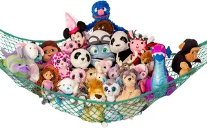 Decor (Green) Lilly's Love Stuffed Animal Hammock, Large | Corner Hanging Organizer, Stuffed Animal Storage | Easy to Hang Plushie tint continuator purchase Net w/Included Anchors & Hooks | Cute Room & Bedroom 