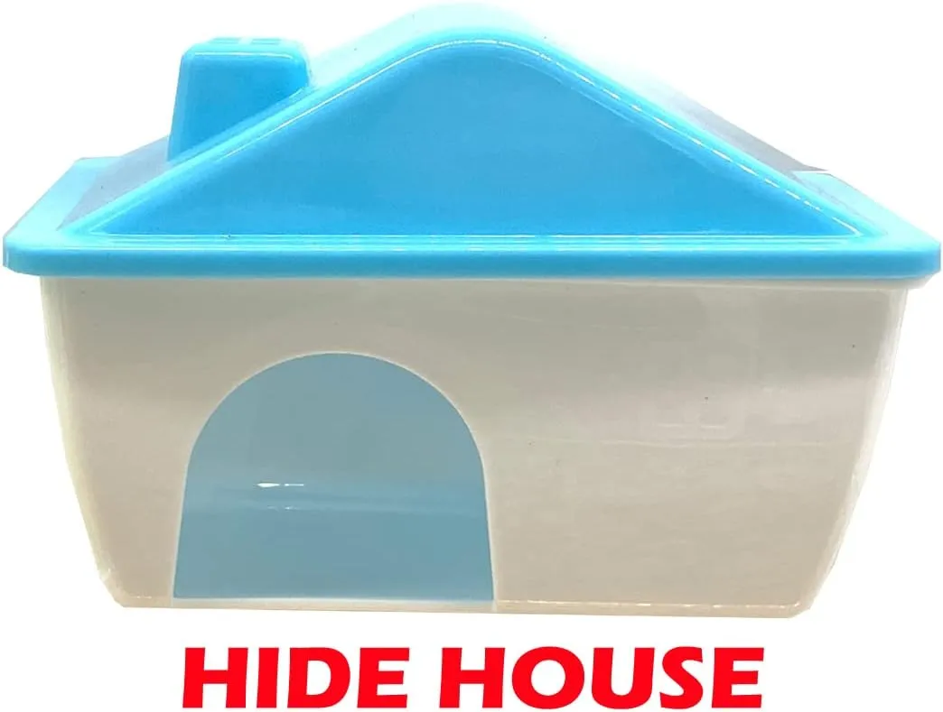 Deep Base Ground Expansion Outlet 2-Tiers Acrylic Clear Hamster Mouse Deluxe Palace House curtail arrange motive implore Habitat with Large Running Wheel Water Bottle Tower Food Bowl Hide House 