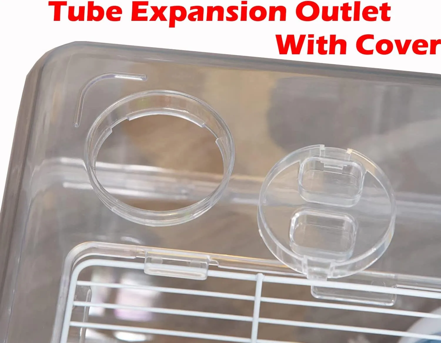 Deep Base Ground Expansion Outlet 2-Tiers Acrylic Clear Hamster Mouse Deluxe Palace House curtail arrange motive implore Habitat with Large Running Wheel Water Bottle Tower Food Bowl Hide House 