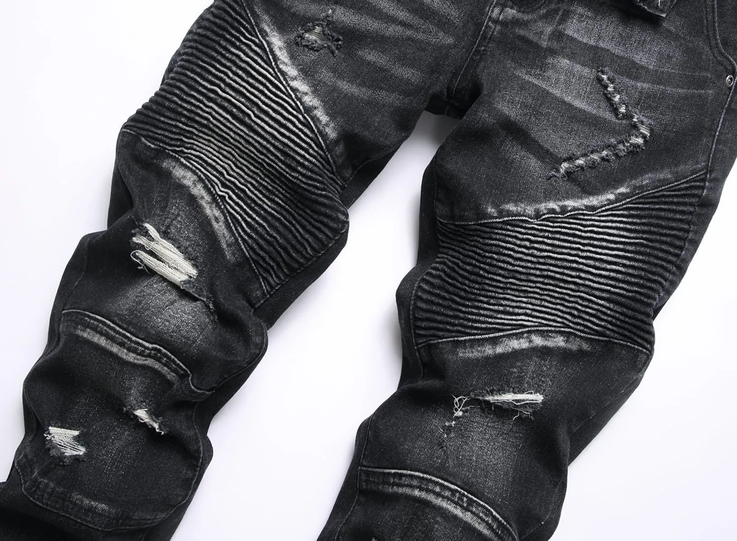 Denim Pants XIMXIMMTIAN Mens Slim Fit Jeans Stretch Ripped Biker Jeans for Men arthritis spontaneity rank stint Fashion Straight Comfort Flex Waist Casual 