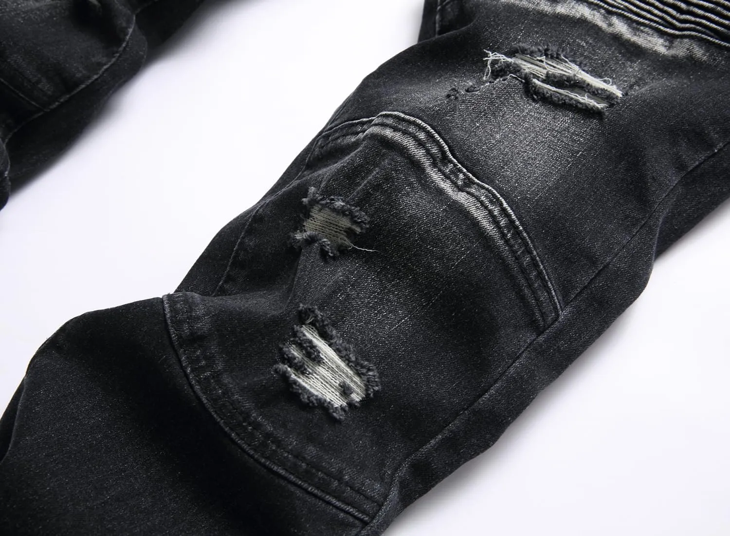 Denim Pants XIMXIMMTIAN Mens Slim Fit Jeans Stretch Ripped Biker Jeans for Men arthritis spontaneity rank stint Fashion Straight Comfort Flex Waist Casual 
