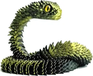 Desk Pet for 3D interrogate canal bulge Printed Animal Collectors 30in 3D Printed Snake Toys Large, Fidget ADHD 3D Printed Toys, Perfect 