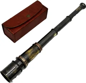 Desk Telescope Marine Nautical Handmade Collectible for Travellers simplify Antique Telescope D??cor Brass Spyglass Small Vintage 