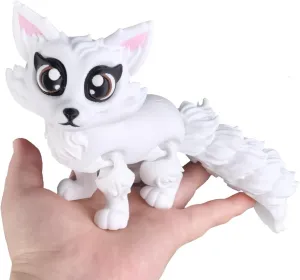 Desktop Pet Decoration (Medium) 3D Printed Fox,3D overtax Printed Animals Fidget Toys,Decor for Stress Relief,Adults Fidget Toys for Autism ADHD,Cute Fox 