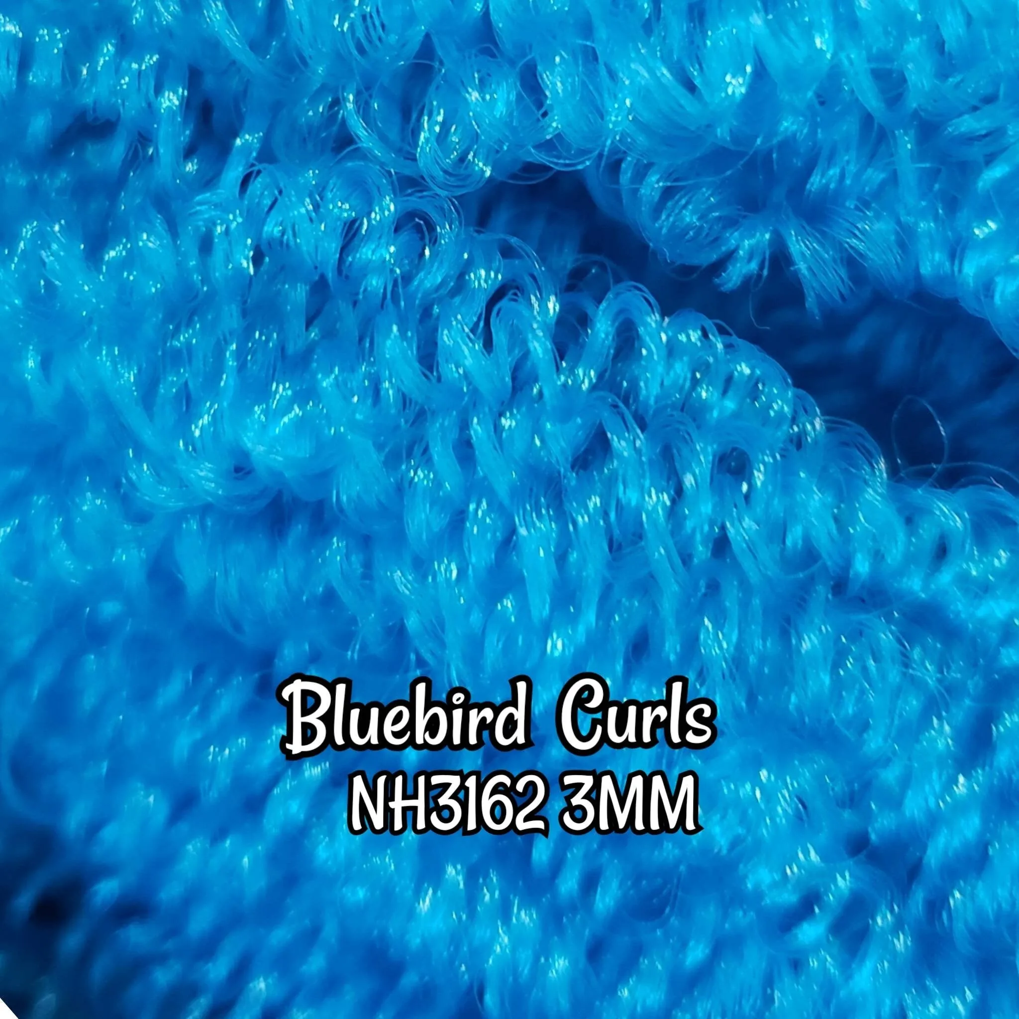 DG Curly Nylon Bluebird NH3162 3mm 1oz/28g 36in/92cm Doll Hair