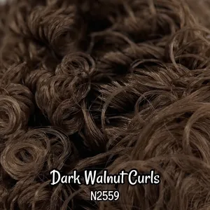 DG Curly Nylon Dark Walnut N2559 20mm 1oz/28g 36in/92cm Doll Hair