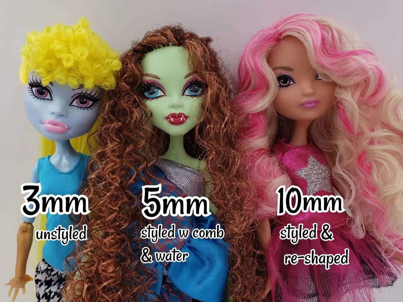 DG Curly Nylon Midnight Blue JN4095 3mm 1oz/28g 36in/92cm Doll Hair