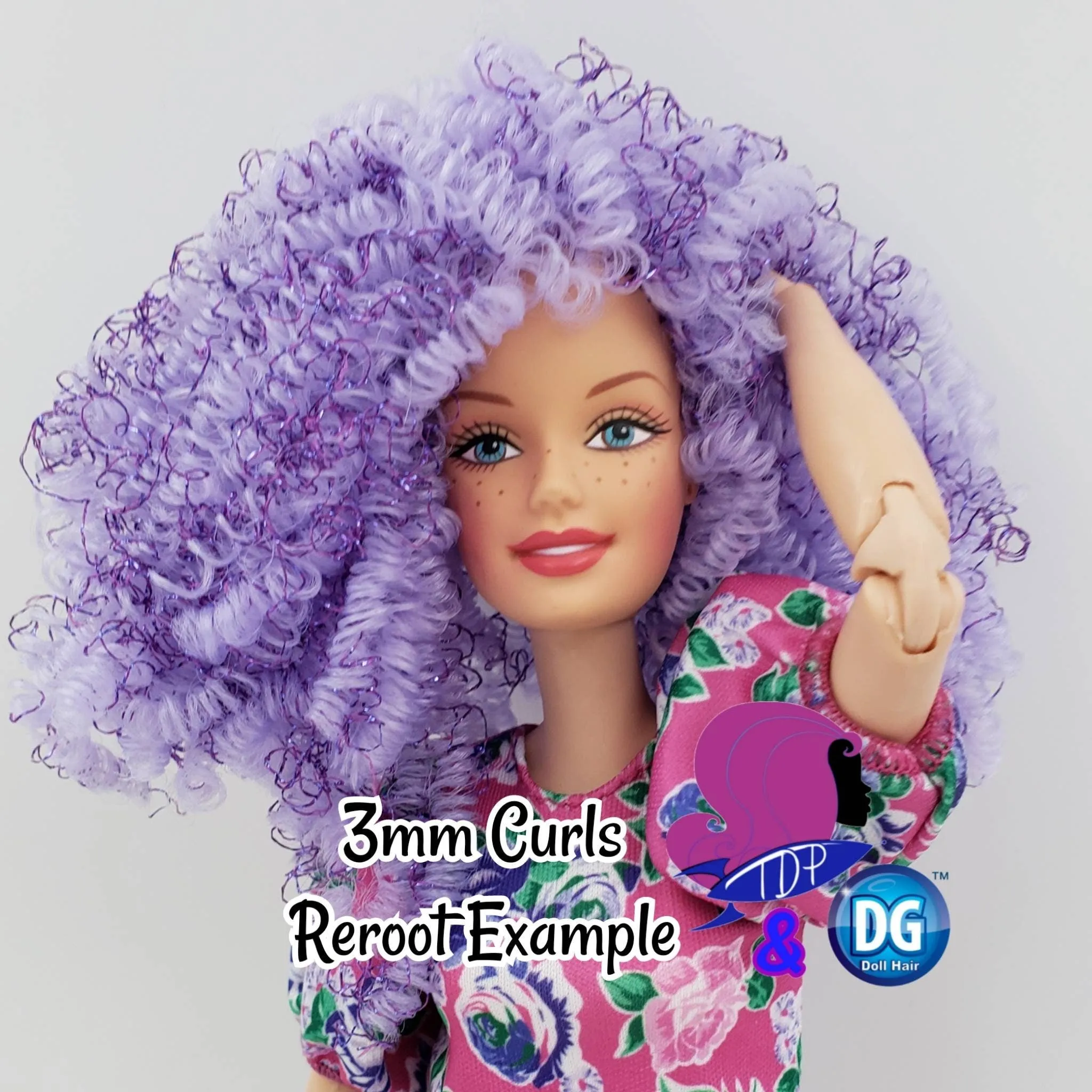 DG Curly Nylon Midnight Blue JN4095 3mm 1oz/28g 36in/92cm Doll Hair