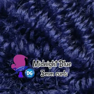 DG Curly Nylon Midnight Blue JN4095 3mm 1oz/28g 36in/92cm Doll Hair