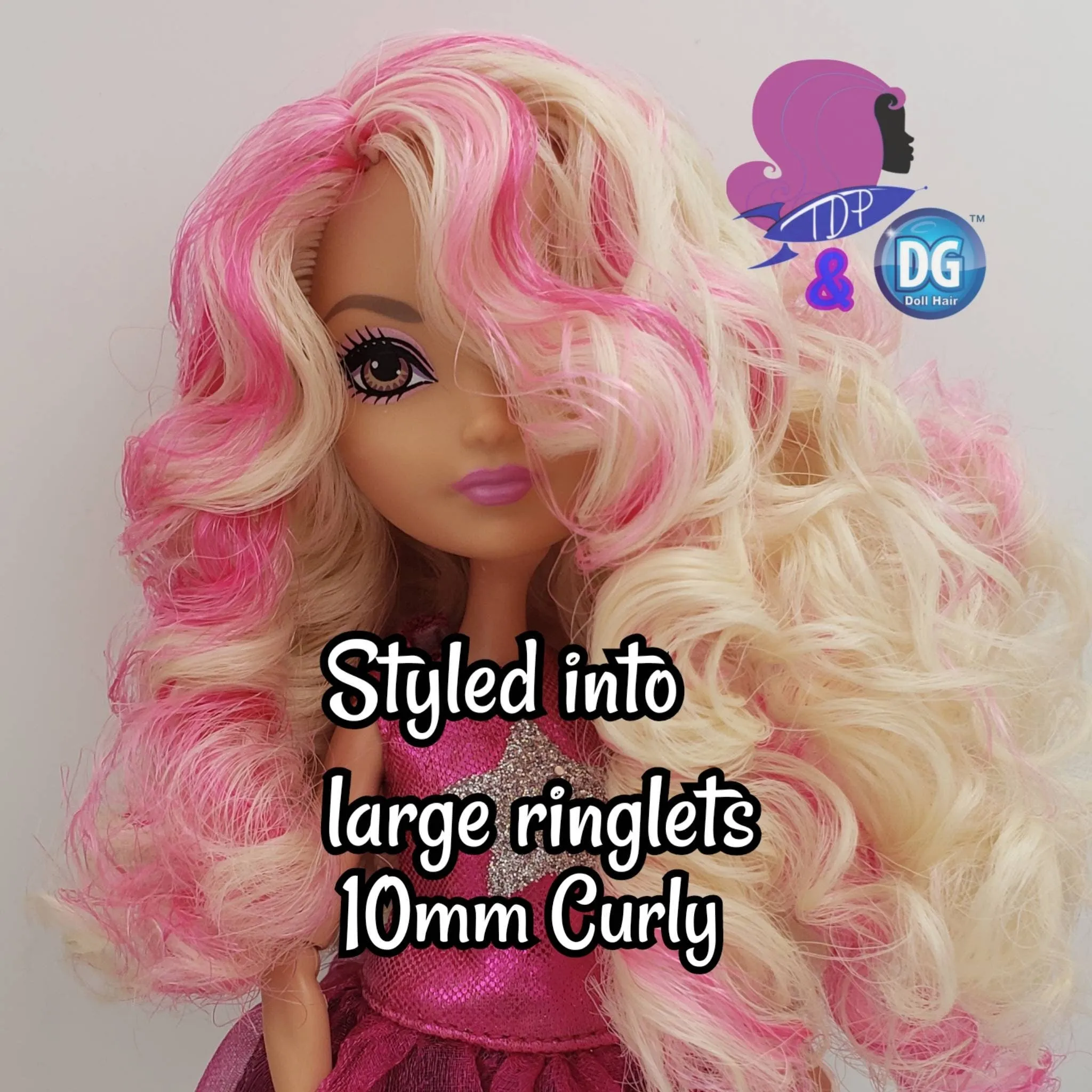 DG Curly Nylon Red Ginger NF186  1oz/28g 36in/92cm Doll Hair
