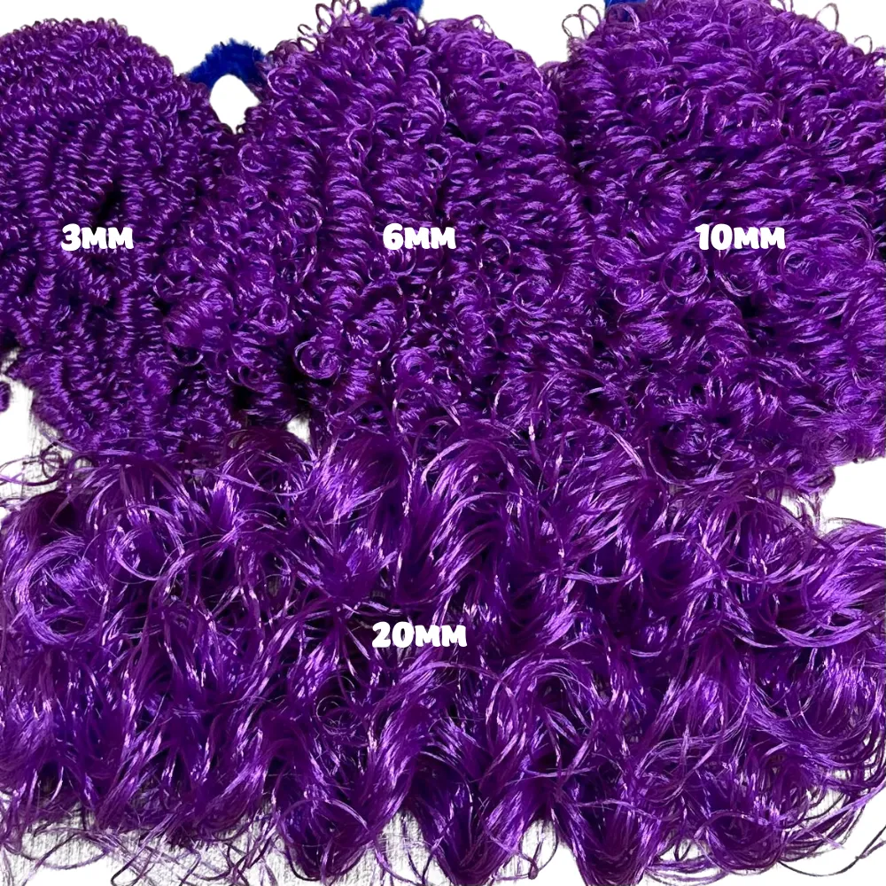 DG Curly Nylon Royal Purple N2555 1oz/28g 36in/92cm Doll Hair