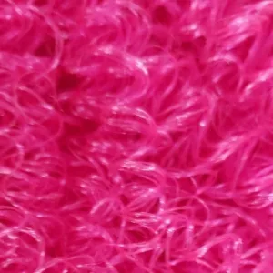 DG Curly Nylon Shimmer Shine Vibrant Pink Shimmer YN1425A 12mm 1oz/28g 36in/92cm Doll Hair
