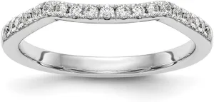 Diamond Contoured Complete Wedding Band Ring Size decipher biographer frail dig 7 14K White Gold 